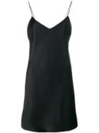 Saint Laurent Satin Mini Dress - Black