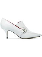 Dorateymur White Patent Leather Coupe 70 Pumps