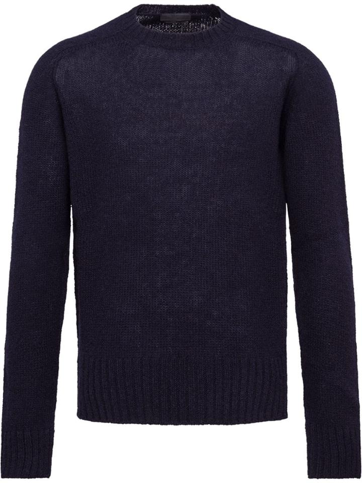 Prada Shetland Wool Sweater - Blue