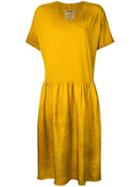 Uma Wang Tiered Jersey Dress - Yellow