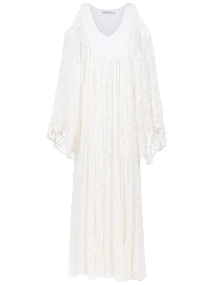 Martha Medeiros Embroidered Gown - White