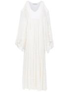 Martha Medeiros Embroidered Gown - White