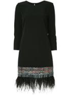 Milly Woven Detail Dress - Black