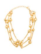 Oscar De La Renta Geode Triple Strand Necklace - Metallic