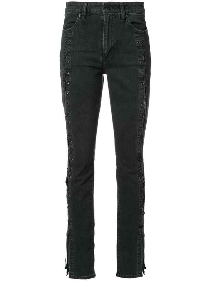 Jonathan Simkhai Lace-up Detail Jeans - Black