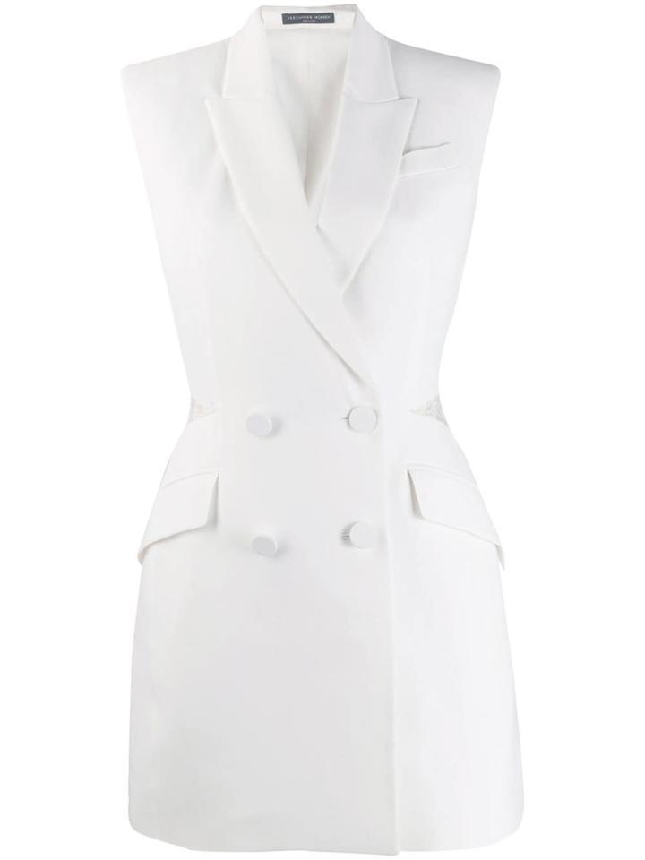 Alexander Mcqueen Lace Detail Blazer Dress - White