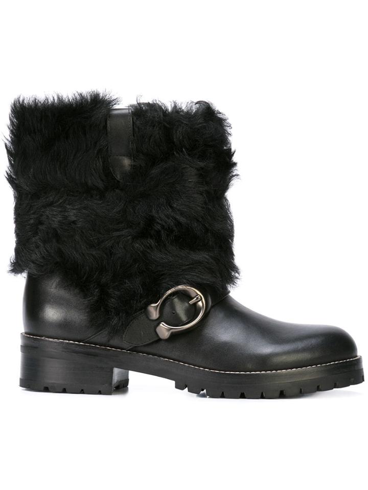 Coach Coach G2876 Bk/bk Leather/fur/exotic Skins->leather - Black