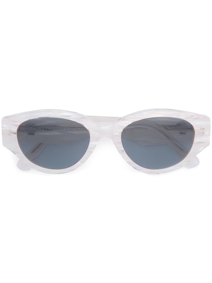 Retrosuperfuture Round Frame Sunglasses - White