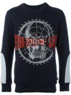 Philipp Plein Skull Embellished Sweatshirt, Men's, Size: Medium, Black, Cotton/polyester/glass