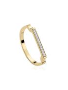 Monica Vinader Gp Signature Thin Diamond Ring - Gold