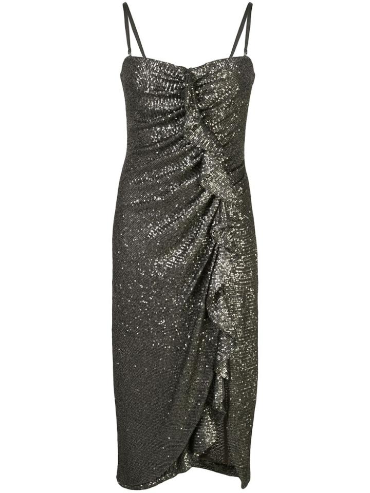 Jonathan Simkhai Sequined Ruffled-detail Dress - Green