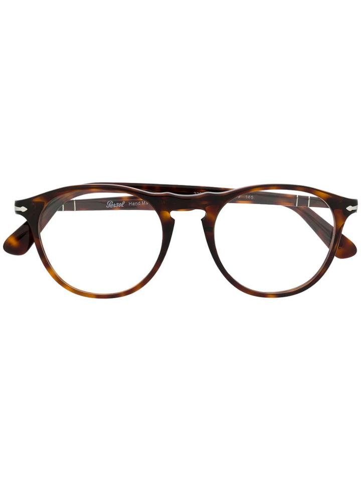 Persol Round Eyeglasses - Brown