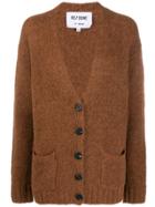 Re/done Colour Block Cardigan - Brown