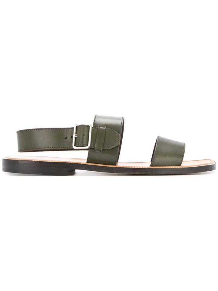 Cerruti 1881 Slim Double Strap Sandals - Green