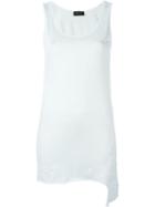 Andrea Ya Aqov Long Tank Top, Women's, Size: S, White, Cotton/linen/flax