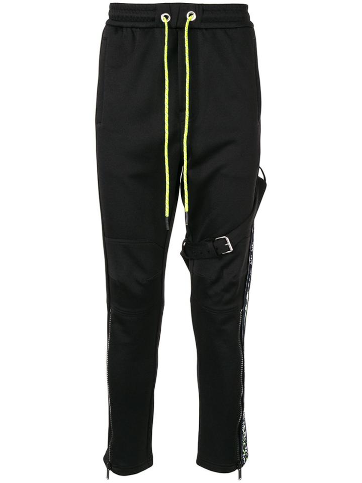 Iceberg Zipped Ankle Track Pants - Black