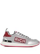 John Richmond Panelled Logo Sneakers - Silver