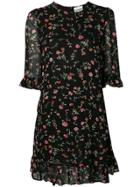 Ganni Floral Print Dress. - Black