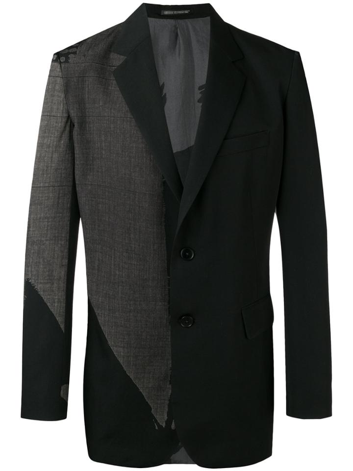 Yohji Yamamoto Patchwork Blazer - Black
