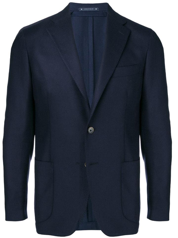 Bagnoli Sartoria Napoli Fitted Tailored Blazer - Blue