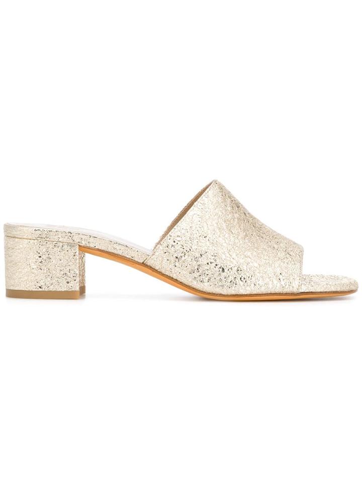Maryam Nassir Zadeh Block Heel Mules - Metallic