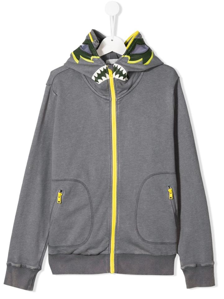 Stella Mccartney Kids Teen Shark Print Hoodie - Grey