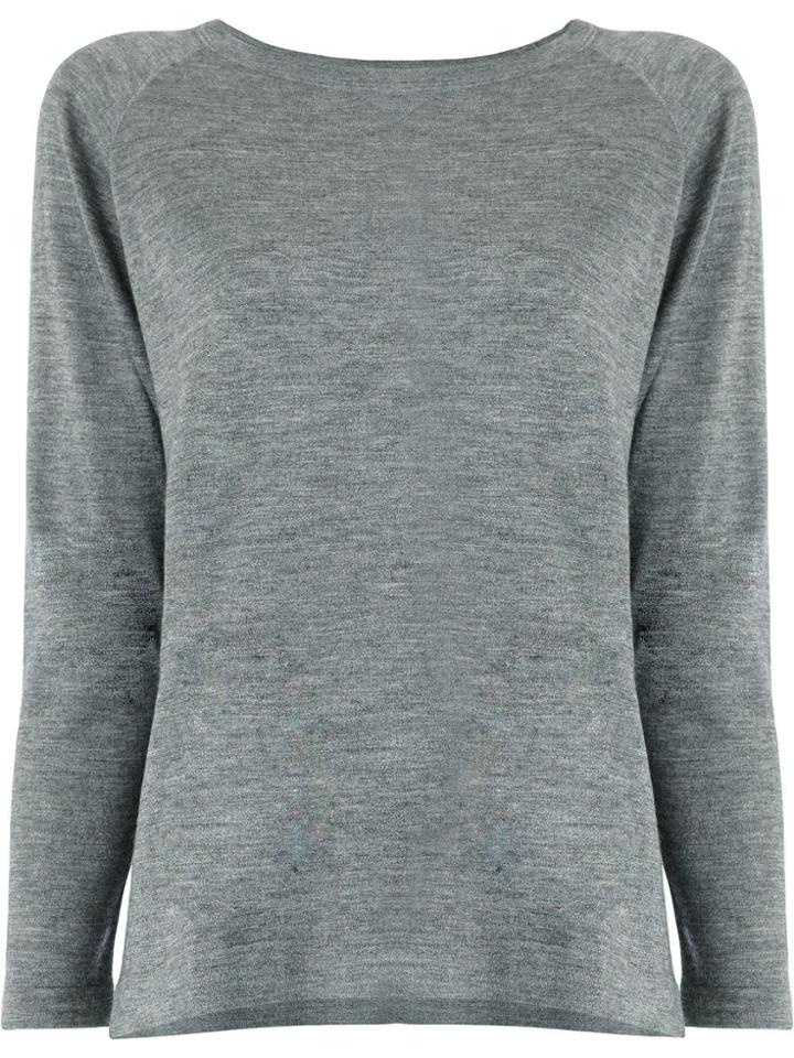 Lamberto Losani Round Neck Jumper - Grey