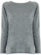 Lamberto Losani Round Neck Jumper - Grey