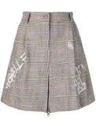 Gaelle Bonheur Check Mini Skirt - Neutrals