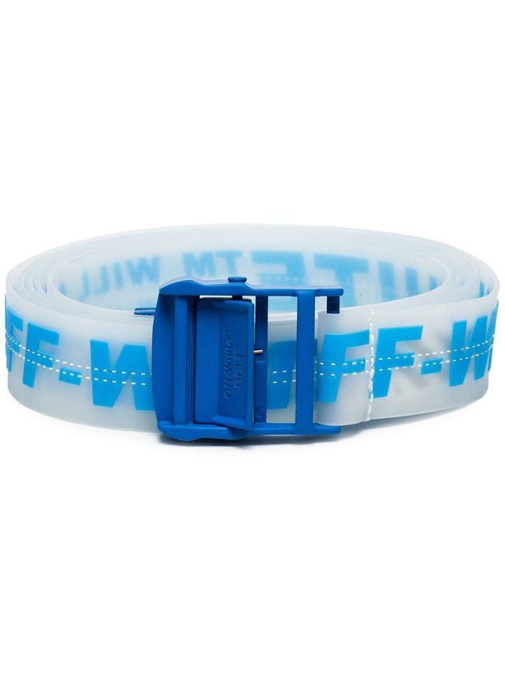 Off-white White And Blue Industrial Logo Rubber Belt