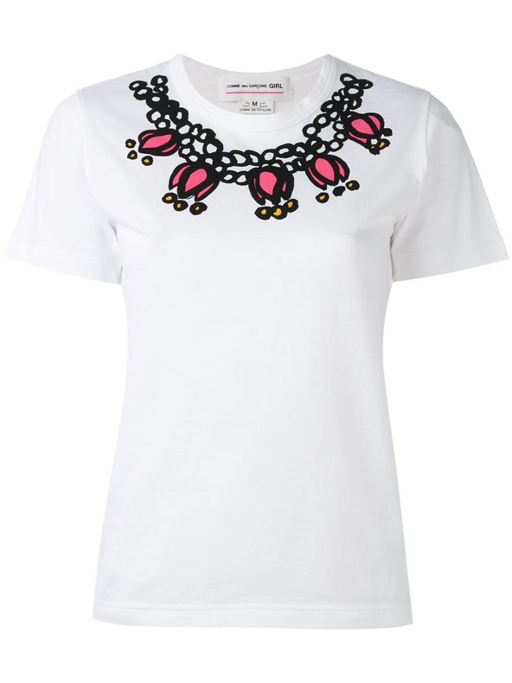 Comme Des Garçons Girl - White T-shirt - Women - Cotton - M, Cotton