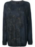 Avant Toi - Abstract Pattern Slim-fit Jumper - Women - Cashmere - M, Blue, Cashmere