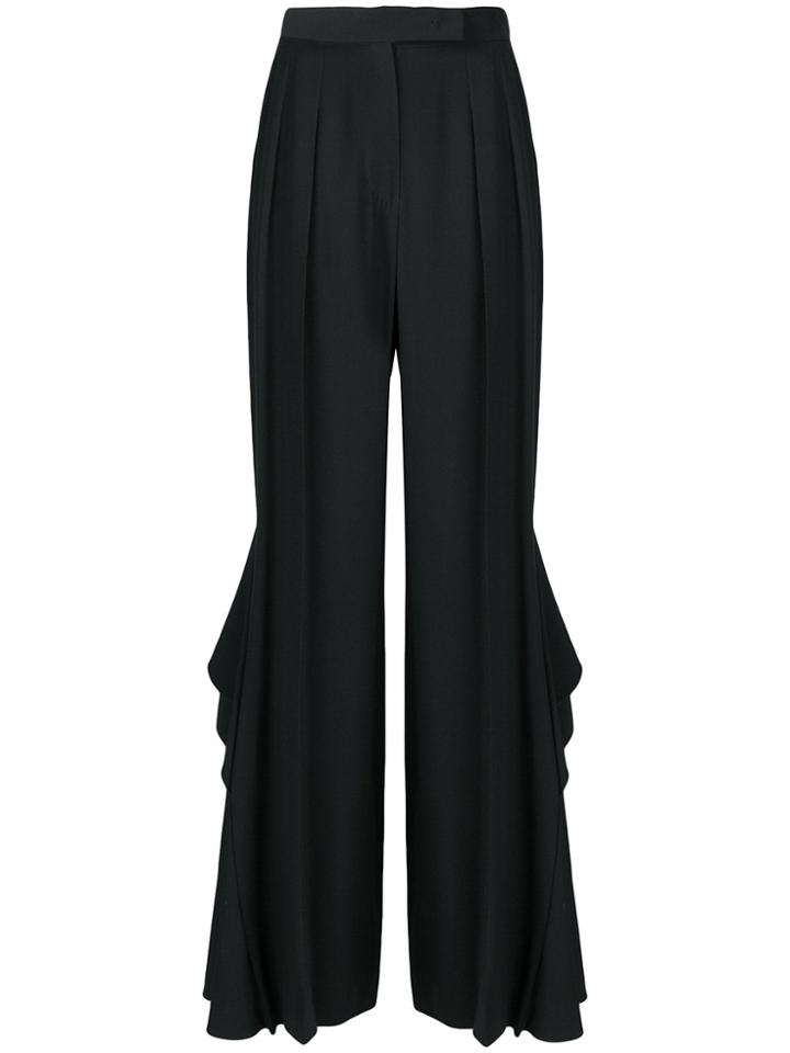Max Mara Frill Slit Trousers - Black