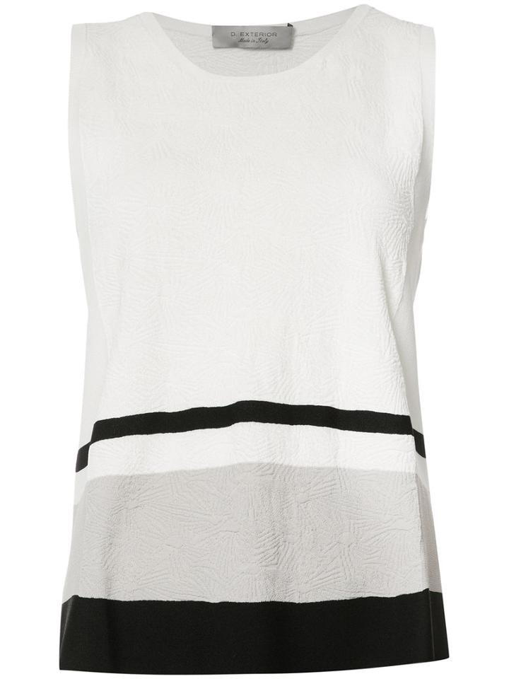 D.exterior Textured Colour Block Top, Women's, Size: Large, Nude/neutrals, Viscose/nylon