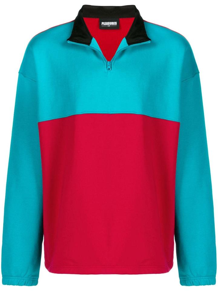 Pleasures Contrast Panel Fleece - Red