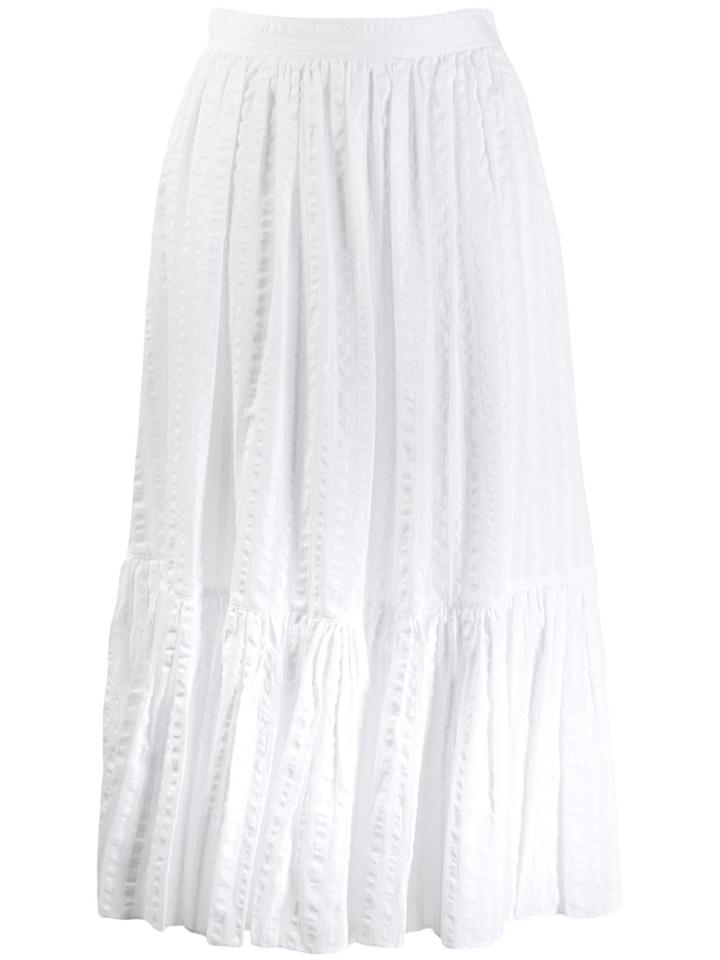 Tory Burch Tiered A-line Skirt - White