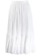 Tory Burch Tiered A-line Skirt - White
