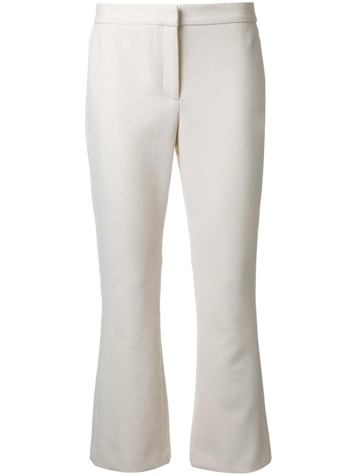 Theory Cropped Trousers, Women's, Size: 4, White, Polyester/spandex/elastane/viscose