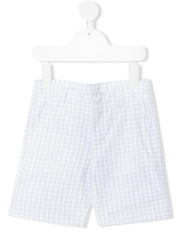 Knot - Check Shorts - Kids - Cotton - 4 Yrs, White
