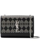 Saint Laurent Monogram Studded Shoulder Bag - Black