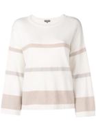 N.peal Loose Fit Lurex Stripe Sweater - Neutrals