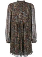 Saint Laurent Floral Print Dress, Women's, Size: 34, Viscose/silk