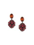 Marni Strass Clip On Earrings - Red