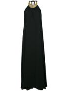 Elena Makri Long Halterneck Dress - Black