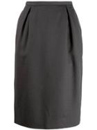 Yves Saint Laurent Pre-owned 1990's Pencil Skirt - Brown