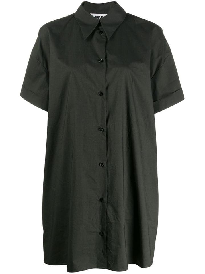 Mm6 Maison Margiela Oversized Shirt Dress - Green