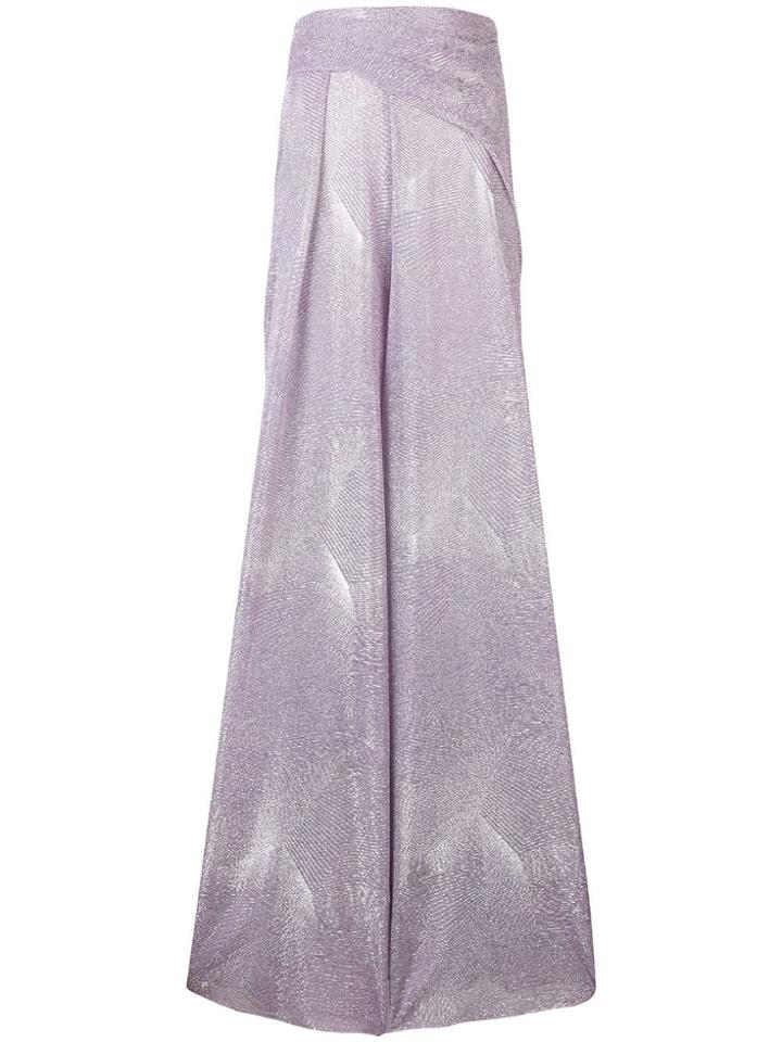 Talbot Runhof Metallic Long Dress - Purple