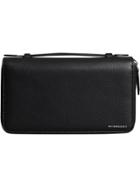 Burberry Grainy Leather Travel Wallet - Black