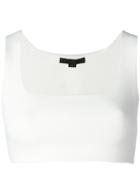 Alexander Wang - Cropped Tank Top - Women - Nylon/spandex/elastane/rayon - S, White, Nylon/spandex/elastane/rayon