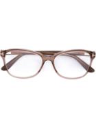 Tom Ford Eyewear Square Frame Glasses, Nude/neutrals, Acetate